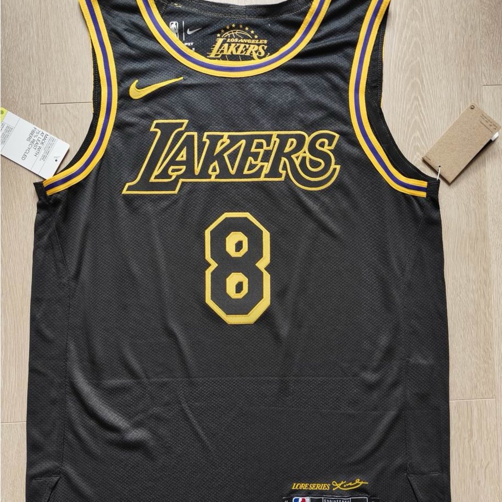 Lakers Kobe Bryant Size M Kobe Series Black Mamba Pro Cut Jersey City Edition